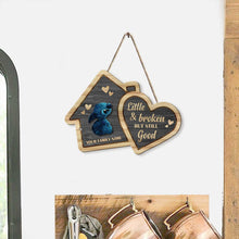 Load image into Gallery viewer, Personalized Family Wood Sign Little & Broken Home Decor Gift