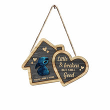 Load image into Gallery viewer, Personalized Family Wood Sign Little & Broken Home Decor Gift
