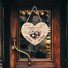 Load image into Gallery viewer, Personalized Puzzle Heart Wood Sign Custom Names Gift for Couple