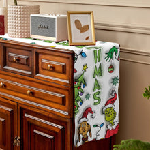 Load image into Gallery viewer, Personalized Merry Grinchmas Table Runner Holiday Decor Gift