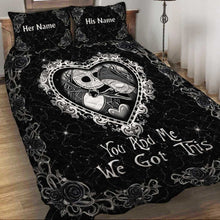 Load image into Gallery viewer, Personalized Nightmare Quilt Set Custom Names for Couples