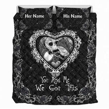 Load image into Gallery viewer, Personalized Nightmare Quilt Set Custom Names for Couples