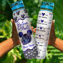 Load image into Gallery viewer, Personalized Water Tracker Bottle for Kids - Believe in Magic Theme