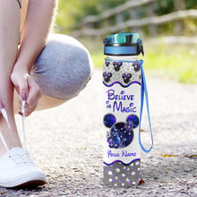 Load image into Gallery viewer, Personalized Water Tracker Bottle for Kids - Believe in Magic Theme