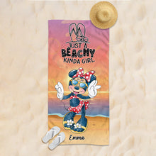Load image into Gallery viewer, Personalized Beach Towel Just A Beachy Kinda Girl Gift for Her