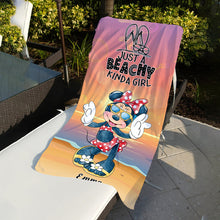 Load image into Gallery viewer, Personalized Beach Towel Just A Beachy Kinda Girl Gift for Her
