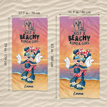 Load image into Gallery viewer, Personalized Beach Towel Just A Beachy Kinda Girl Gift for Her