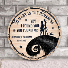 Load image into Gallery viewer, Personalized Round Wood Sign with Couple's Names for Home Decor