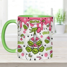 Load image into Gallery viewer, Personalized Christmas Accent Mug for Grandma Custom Name Gift