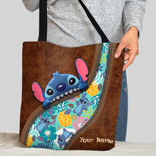 Load image into Gallery viewer, Personalized Ohana Tote Bag Custom Name Tropical Design