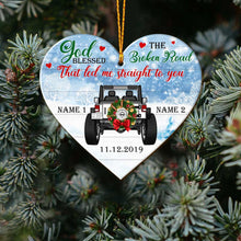 Load image into Gallery viewer, Personalized Heart-Shaped Christmas Ornament Custom Names Gift