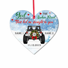 Load image into Gallery viewer, Personalized Heart-Shaped Christmas Ornament Custom Names Gift