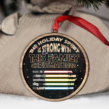 Load image into Gallery viewer, Personalized Christmas Family Layered Wood Ornament Gift 2022