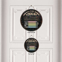 Load image into Gallery viewer, Personalized Christmas Family Round Wood Sign Custom Name Gift