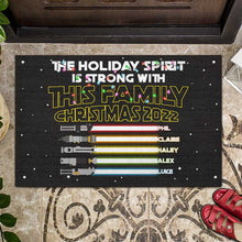 Load image into Gallery viewer, Personalized Christmas Family Doormat Custom Name Holiday Gift