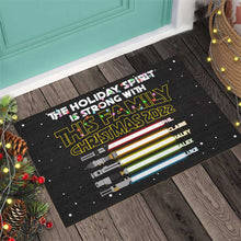 Load image into Gallery viewer, Personalized Christmas Family Doormat Custom Name Holiday Gift