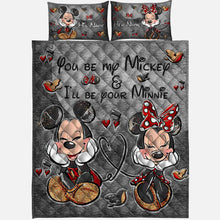 Load image into Gallery viewer, Personalized Mickey and Minnie Quilt Set for Couples Gift