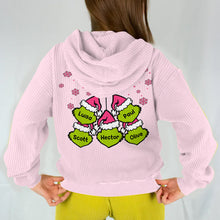 Load image into Gallery viewer, Personalized Mama Grinch Waffle Hoodie Custom Name Gift for Mom