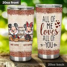 Load image into Gallery viewer, Personalized Mouse Tumbler Custom Name Gift for Couples