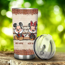 Load image into Gallery viewer, Personalized Mouse Tumbler Custom Name Gift for Couples