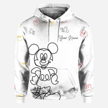 Load image into Gallery viewer, Personalized Mouse Hoodie and Leggings Set Custom Name Gift for Kids