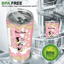 Load image into Gallery viewer, Personalized Pink Mouse Tumbler Custom Name Gift for Girls