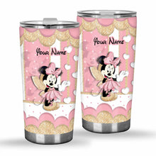 Load image into Gallery viewer, Personalized Pink Mouse Tumbler Custom Name Gift for Girls