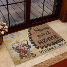 Load image into Gallery viewer, Personalized Home Sweet Home Doormat Custom Name Gift