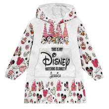 Load image into Gallery viewer, Personalized Disney Watching Blanket Hoodie Custom Name Gift