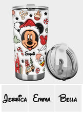 Load image into Gallery viewer, Personalized Christmas Mouse Tumbler Custom Name Gift