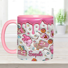 Load image into Gallery viewer, Personalized Pink Mouse Ears Accent Mug Custom Name Gift for Birthday