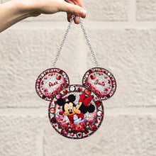 Load image into Gallery viewer, Personalized Mickey Mouse Couple Suncatcher Window Ornament Gift