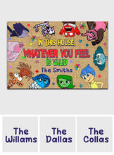 Load image into Gallery viewer, Personalized Family Doormat Whatever You Feel Is Valid Gift