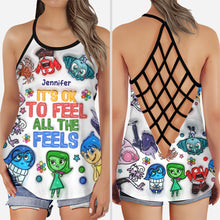 Load image into Gallery viewer, Personalized Cross Tank Top & Leggings Custom Name Gift for Her