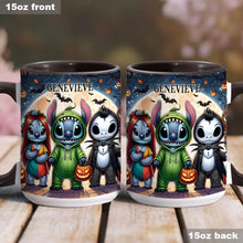 Load image into Gallery viewer, Personalized Spooky Ohana Accent Mug - Unique Halloween Gift