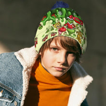 Load image into Gallery viewer, Personalized Christmas Beanie Hat with Grinch Design for Kids