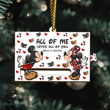 Load image into Gallery viewer, Personalized Sliding Ornament Custom Message Heart Design