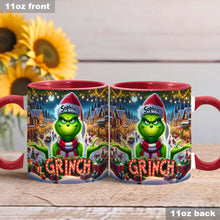 Load image into Gallery viewer, Personalized Christmas Accent Mug Custom Name Grinch Gift
