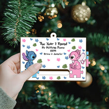 Load image into Gallery viewer, Personalized Sliding Ornament Ohana Gift for Couples
