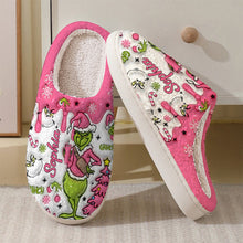 Load image into Gallery viewer, Personalized Grinchmas Slippers with Custom Name for Christmas Gift