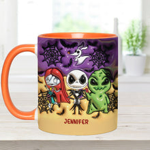 Load image into Gallery viewer, Personalized Nightmare Accent Mug Custom Name Gift for Halloween