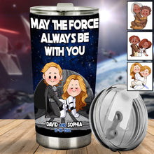 Load image into Gallery viewer, Personalized Star Wars Tumbler May The Force Be With You Gift for Couples