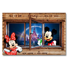 Load image into Gallery viewer, Personalized All of Me Mouse Poster Custom Names Gift for Couples