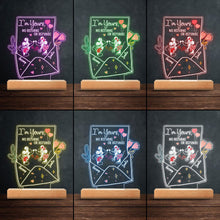 Load image into Gallery viewer, Personalized Couple Mouse Shaped Light Plaque Base with Custom Names Gift