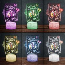 Load image into Gallery viewer, Personalized Nightmare Themed Couple Plaque Light Base Gift