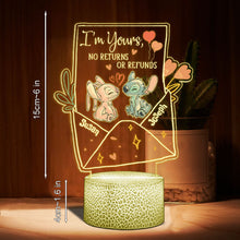 Load image into Gallery viewer, Personalized Ohana Shaped LED Plaque Light Base for Couples