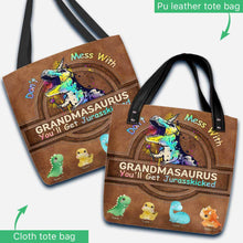Load image into Gallery viewer, Personalized Grandmasaurus Tote Bag Custom Name Gift for Mom