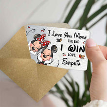 Load image into Gallery viewer, Personalized Metal Wallet Insert Card Custom Message Gift for Partner