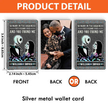 Load image into Gallery viewer, Personalized Metal Wallet Insert Card Custom Name Gift for Couples
