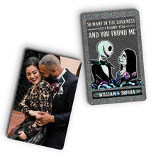 Load image into Gallery viewer, Personalized Metal Wallet Insert Card Custom Name Gift for Couples
